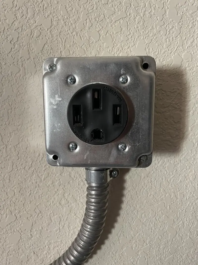 NEMA 14-50 outlet installed for Electrical Panel Upgrade in Williams